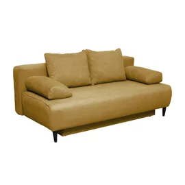 Canapea Extensibila Mongol, 3L, 195x97x76 cm, Stofa Galben Curry