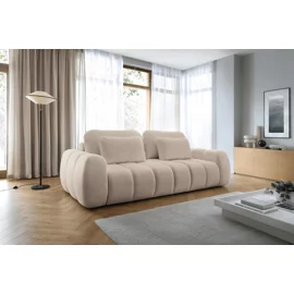 Canapea Extensibila Mooma, 258x115x89 cm, Stofa Boucle Abriamo 03, Beige