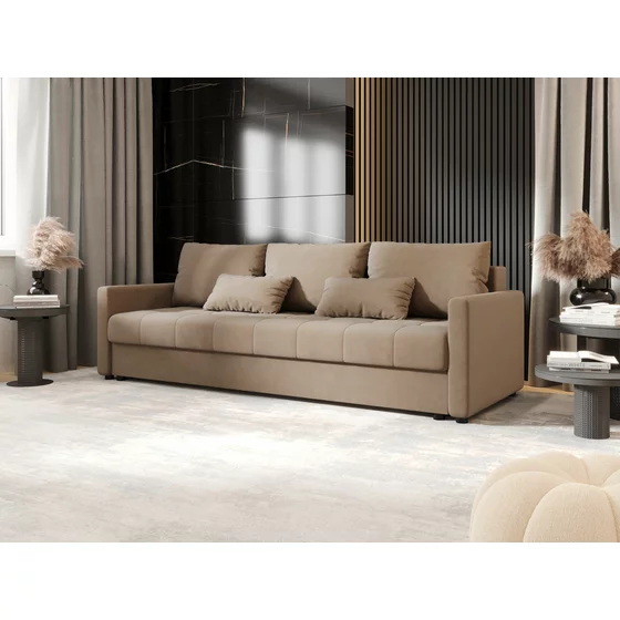 Canapea Extensibila Mostar, 220x84x72 h cm, Stofa, Beige picture - 1