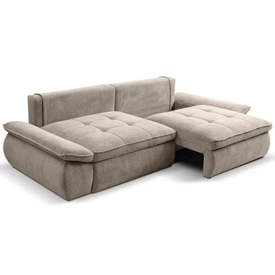 Canapea Extensibila Nube Big, 263x122x95 cm, Suprafata Pentru Dormit 170x200, Stofa Artico Beige picture - 2