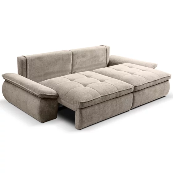 Canapea Extensibila Nube Big, 263x122x95 cm, Suprafata Pentru Dormit 170x200, Stofa Artico Beige picture - 5