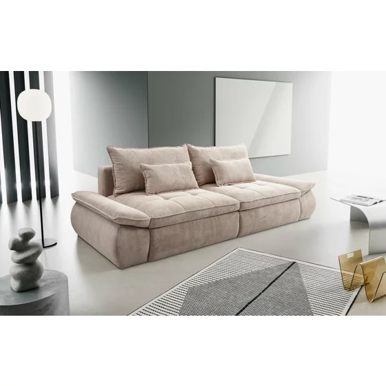 Canapea Extensibila Nube Big, 263x122x95 cm, Suprafata Pentru Dormit 170x200, Stofa Artico Beige picture - 1