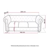 Canapea Extensibila Oxford 205x90x80 h cm, Stil Chesterfield, Catifea Verde picture - 5