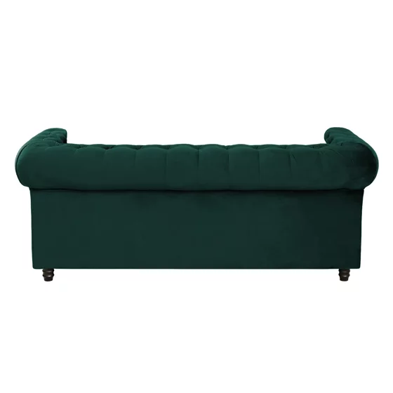 Canapea Extensibila Oxford 205x90x80 h cm, Stil Chesterfield, Catifea Verde picture - 4