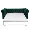 Canapea Extensibila Oxford 205x90x80 h cm, Stil Chesterfield, Catifea Verde picture - 3