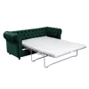 Canapea Extensibila Oxford 205x90x80 h cm, Stil Chesterfield, Catifea Verde picture - 7