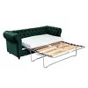 Canapea Extensibila Oxford 205x90x80 h cm, Stil Chesterfield, Catifea Verde picture - 8