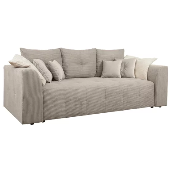 Canapea Extensibila Royal, 247x116x94 h cm, Stofa Raiata Beige picture - 2