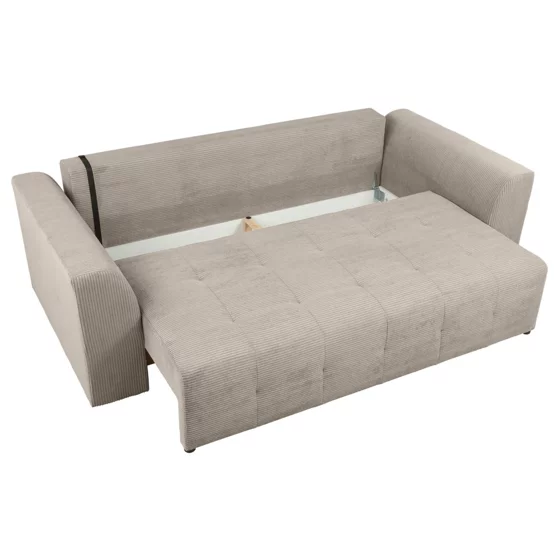 Canapea Extensibila Royal, 247x116x94 h cm, Stofa Raiata Beige picture - 6