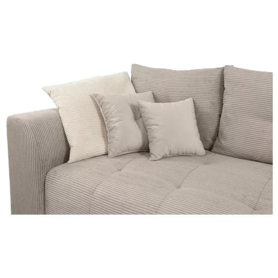 Canapea Extensibila Royal, 247x116x94 h cm, Stofa Raiata Beige picture - 7