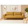 Canapea Extensibila Selene, 242x115x89 h cm, Stofa, Galben Mustar picture - 3