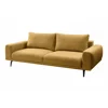 Canapea Extensibila Selene, 242x115x89 h cm, Stofa, Galben Mustar picture - 4