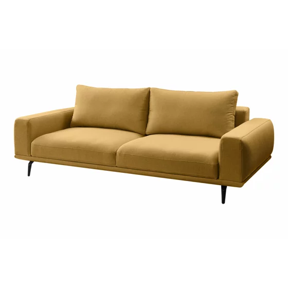 Canapea Extensibila Selene, 242x115x89 h cm, Stofa, Galben Mustar picture - 4