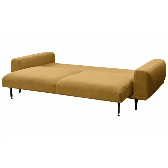 Canapea Extensibila Selene, 242x115x89 h cm, Stofa, Galben Mustar picture - 2