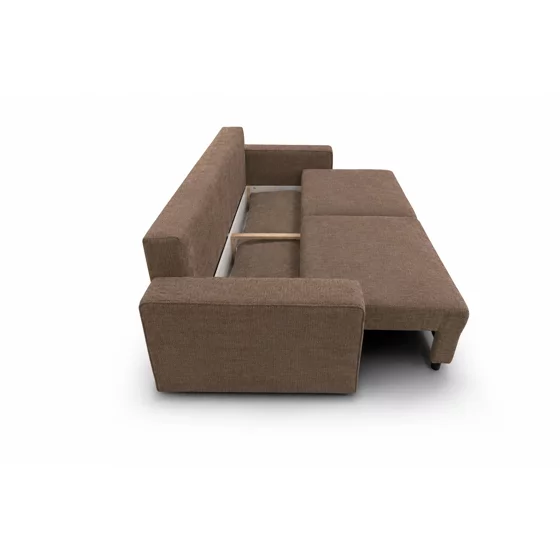 Canapea Extensibila Spike, 246x100x90 h cm, Stofa Vibe 19 Maro picture - 2