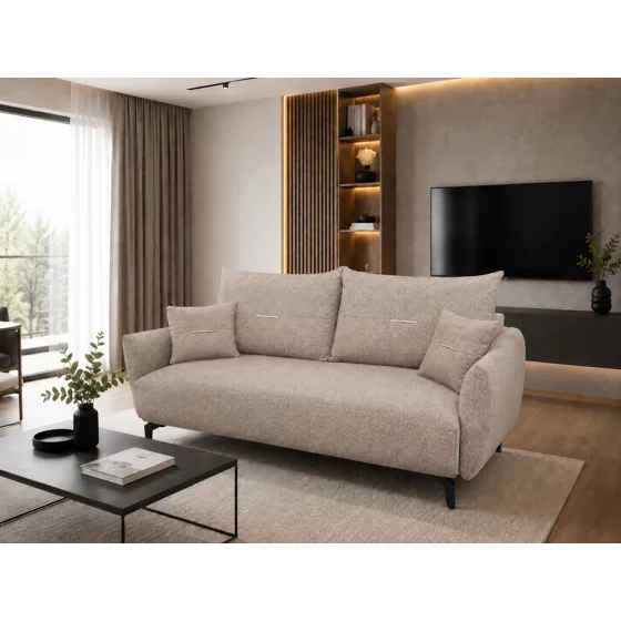 Canapea Extensibila Stockholm, 212x103x98 h cm, Stofa Orinocco 23 Beige picture - 1