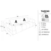 Canapea Extensibila Taremi, 248x104x90 h cm, Stofa, Antracit picture - 8