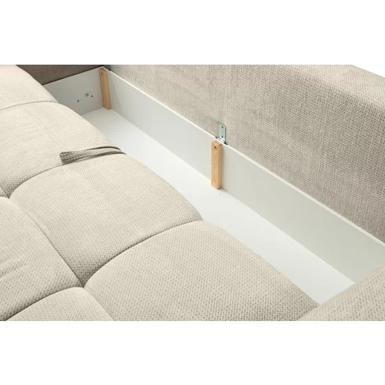 Canapea Extensibila Taremi, 248x104x90 h cm, Stofa, Beige Inchis picture - 6