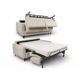 Canapea Extensibila Ultimo cu Sistem Ribalta, 196x102x98 h cm, Stofa Cremona, Gri Deschis