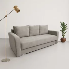 Canapea Extensibila Viena, 225x110x78 h cm, Stofa Gri