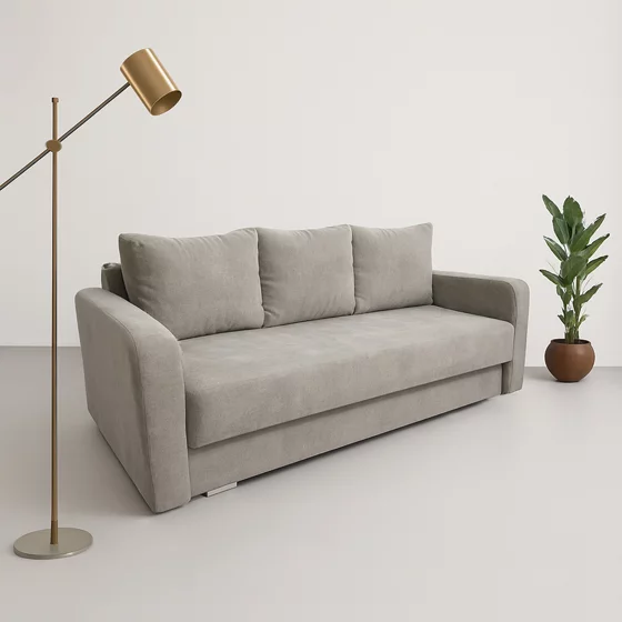 Canapea Extensibila Viena, 225x110x78 h cm, Stofa Gri picture - 1