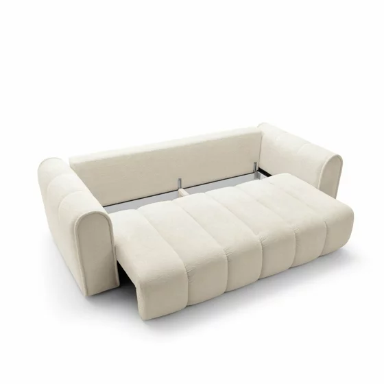 Canapea Extensibila Wavy Buddy, 260x106x89 h cm, Stofa, Beige picture - 5