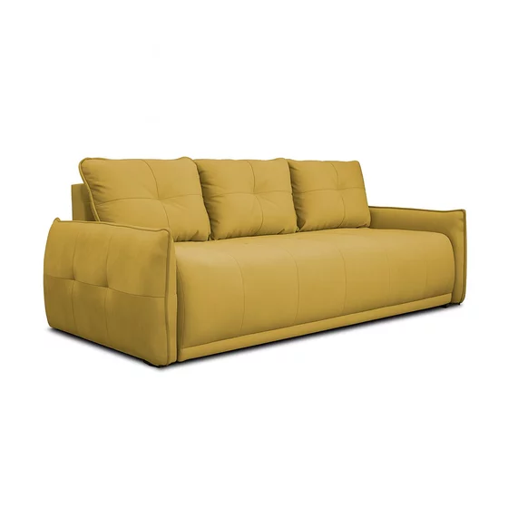 Canapea Extensibila York, 222x110x78 h cm, Stofa Galben Mustar picture - 4