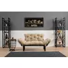 Canapea Fixa Cu Brate Rabatabile Nitta, 155x85x73 cm - Cream picture - 1