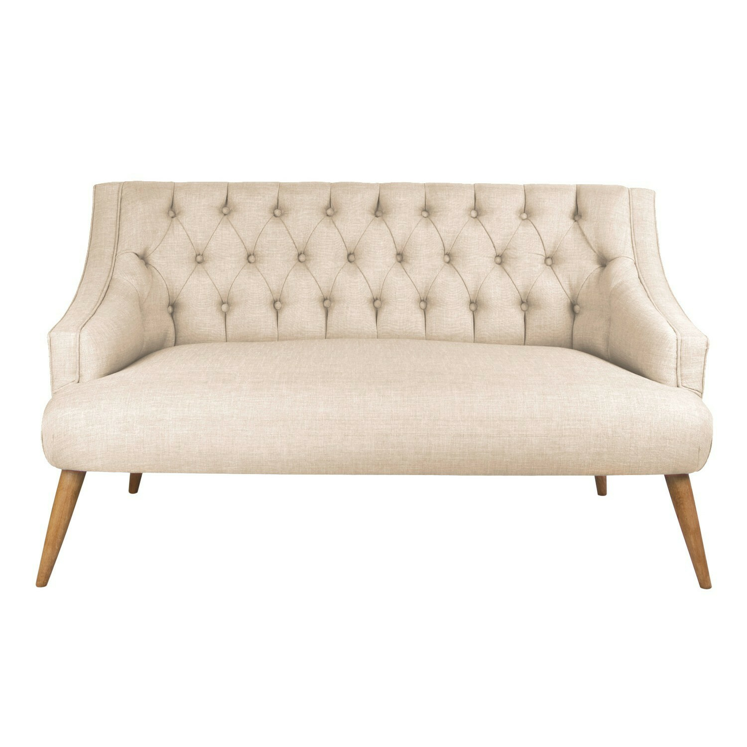 Canapea fixa lamont, 140x74x80 cm - cream