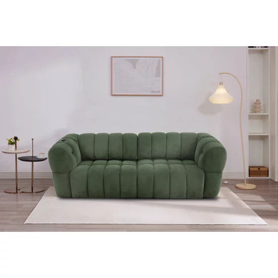 Canapea Locarno 51520, Sezut Glisant, Actionare Electrica, 292x116x74 h cm, Sofa Verde picture - 1