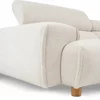 Canapea Nara, 2 Locuri, Tetiere Reglabile, 230x113x71-86 h cm, Stofa, Ecru picture - 2