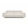 Canapea Nara, 2 Locuri, Tetiere Reglabile, 230x113x71-86 h cm, Stofa, Ecru picture - 1
