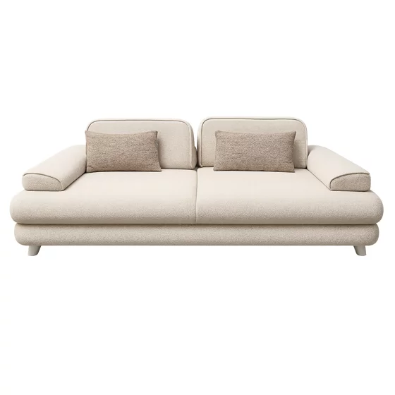 Canapea Nita cu Spatiu de Depozitare, 245x102x86 h cm, Stofa Beige Deschis picture - 1