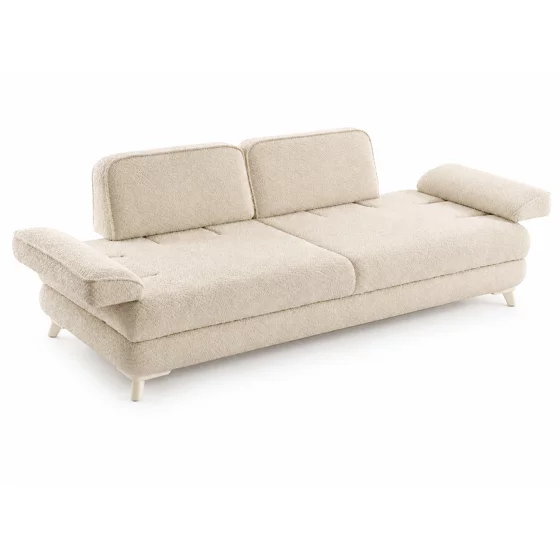 Canapea Nita cu Spatiu de Depozitare, 245x102x86 h cm, Stofa Beige Deschis picture - 3
