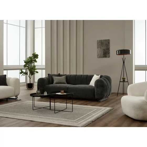 Canapea Puffy, 240x94x85 h cm, Stofa, Antracit picture - 1