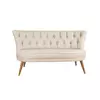 Canapea Richland Loveseat, Fixa, 140x71x80 cm - Stofa Cream picture - 1