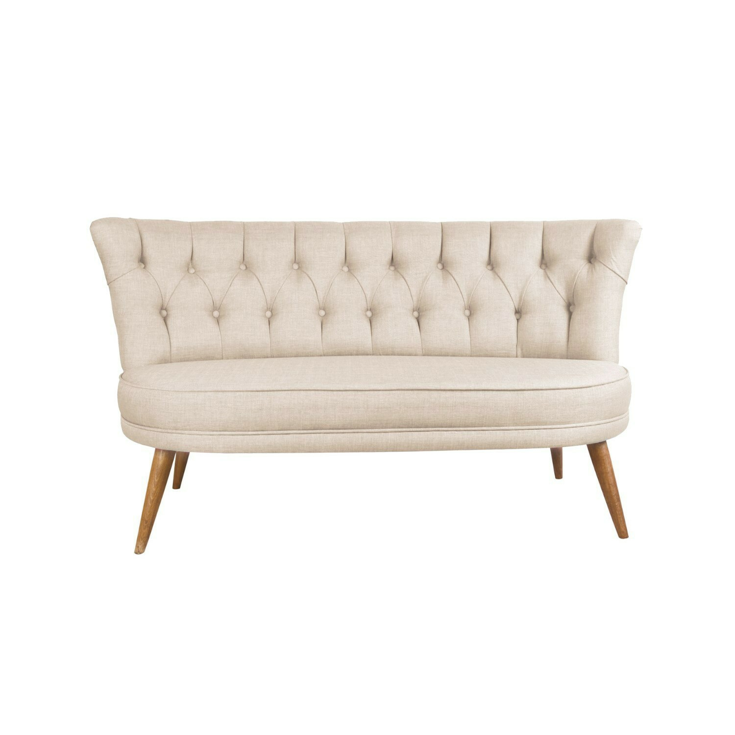 Canapea richland loveseat, fixa, 140x71x80 cm - stofa cream