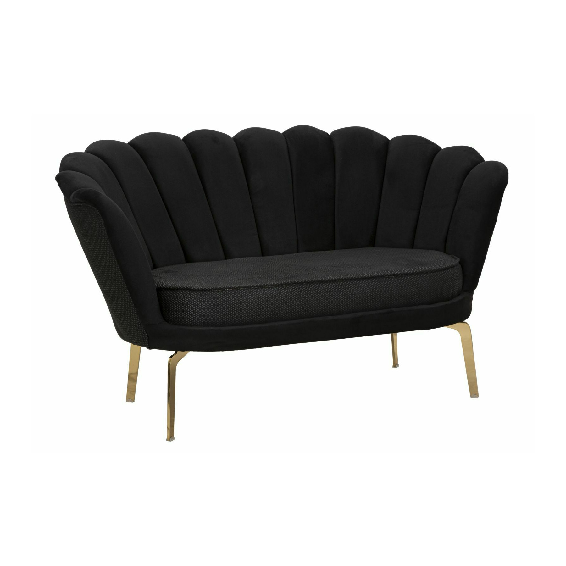 Canapea, roma 2237, negru/auriu, 136x78x76 cm