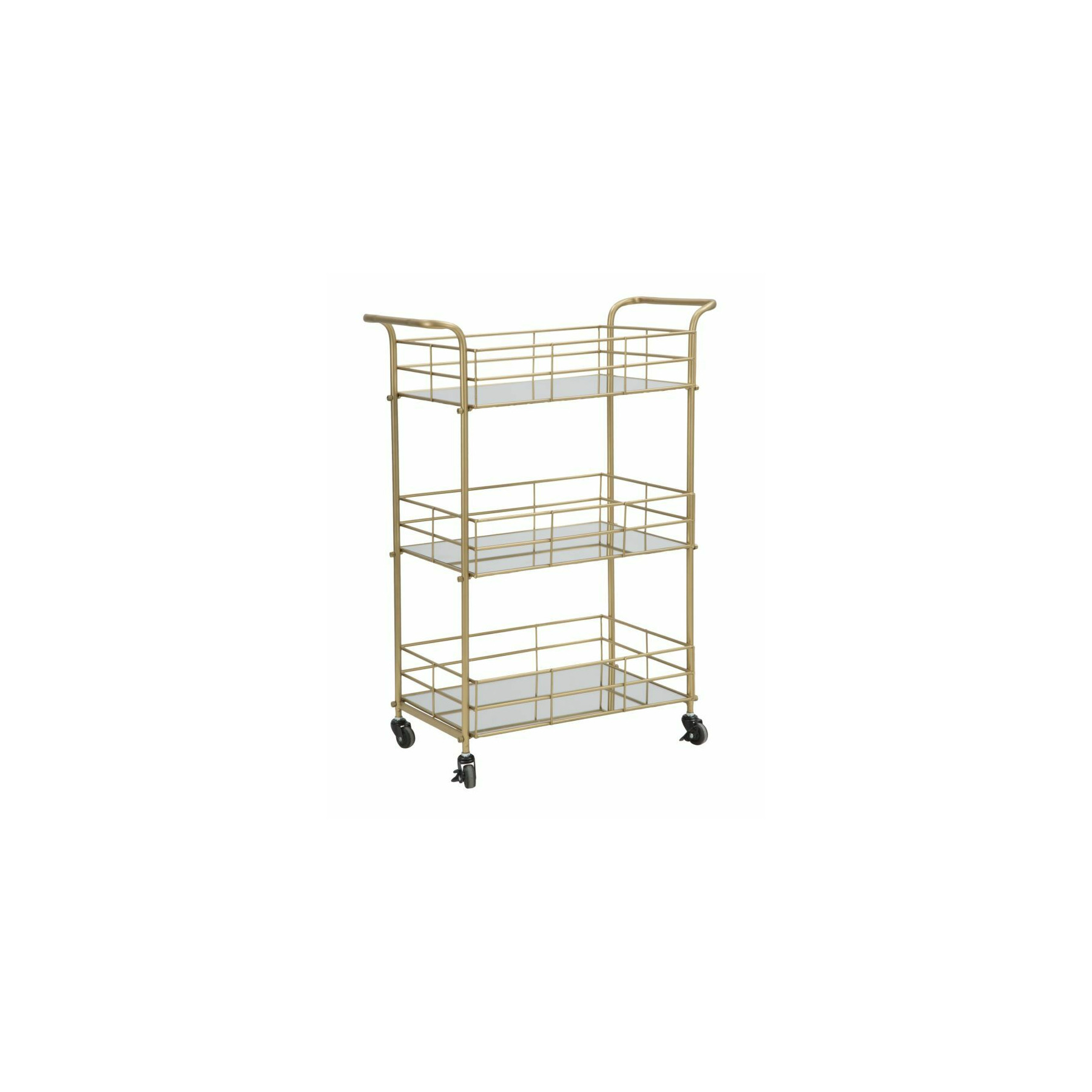 Carucior de servire, roma1831, auriu, metal si sticla, 80x60x30.5 cm