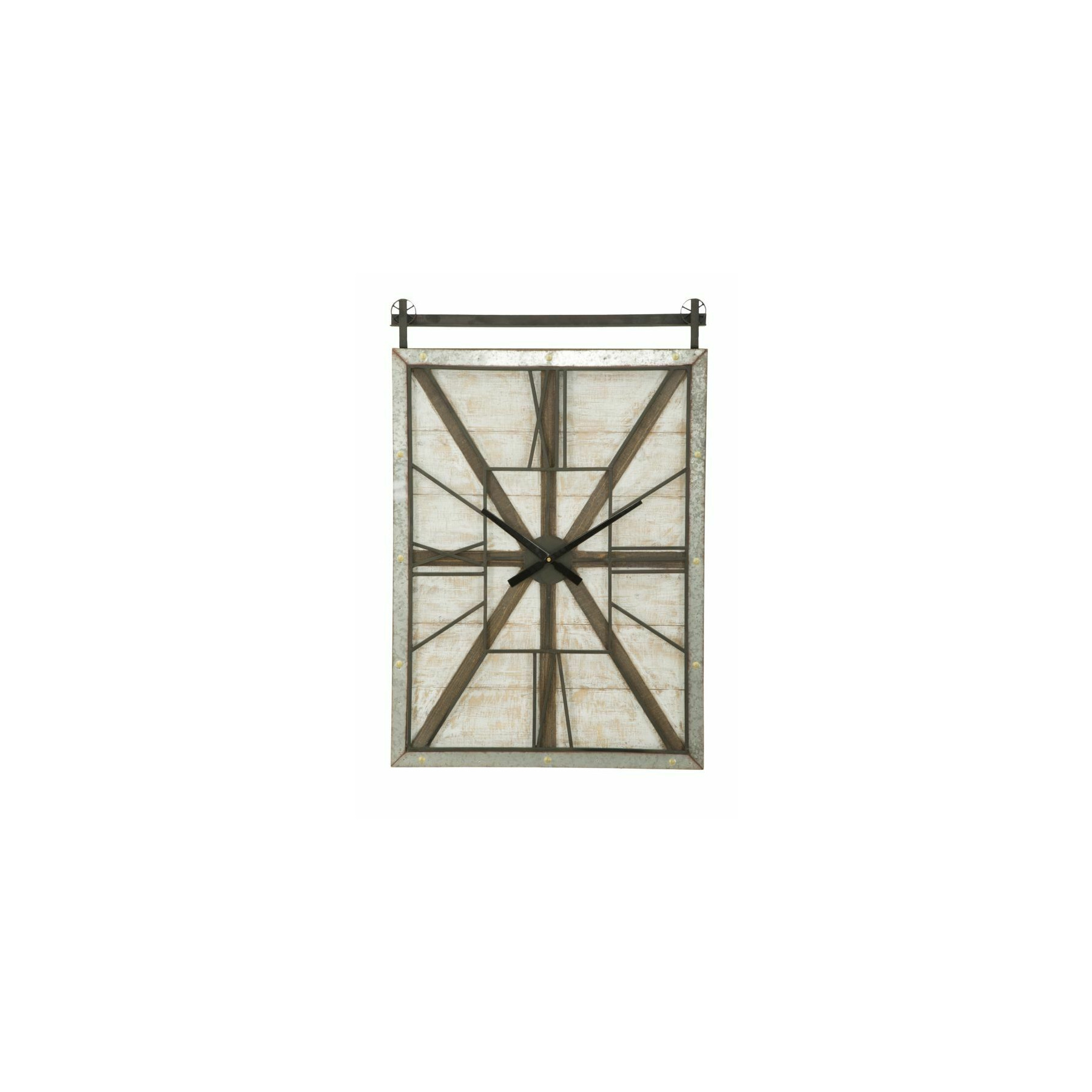 Ceas de perete, roma1587, natur, lemn de brad, mdf si metal, 89x60x4 cm