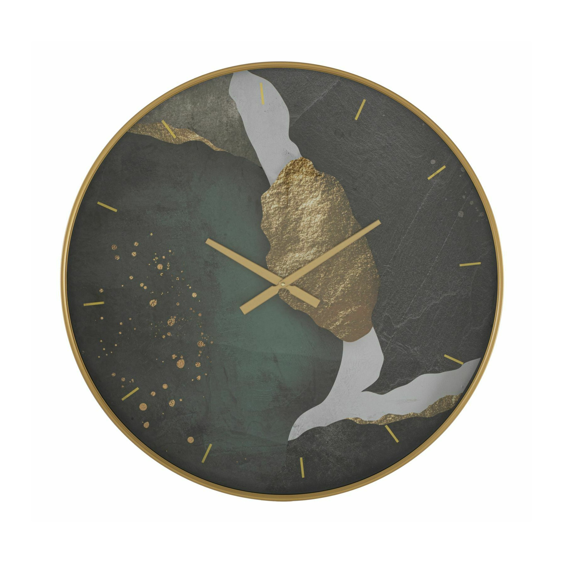 Ceas de perete, roma1615, multicolor, metal, mdf si sticla, 80x80x5.5 cm