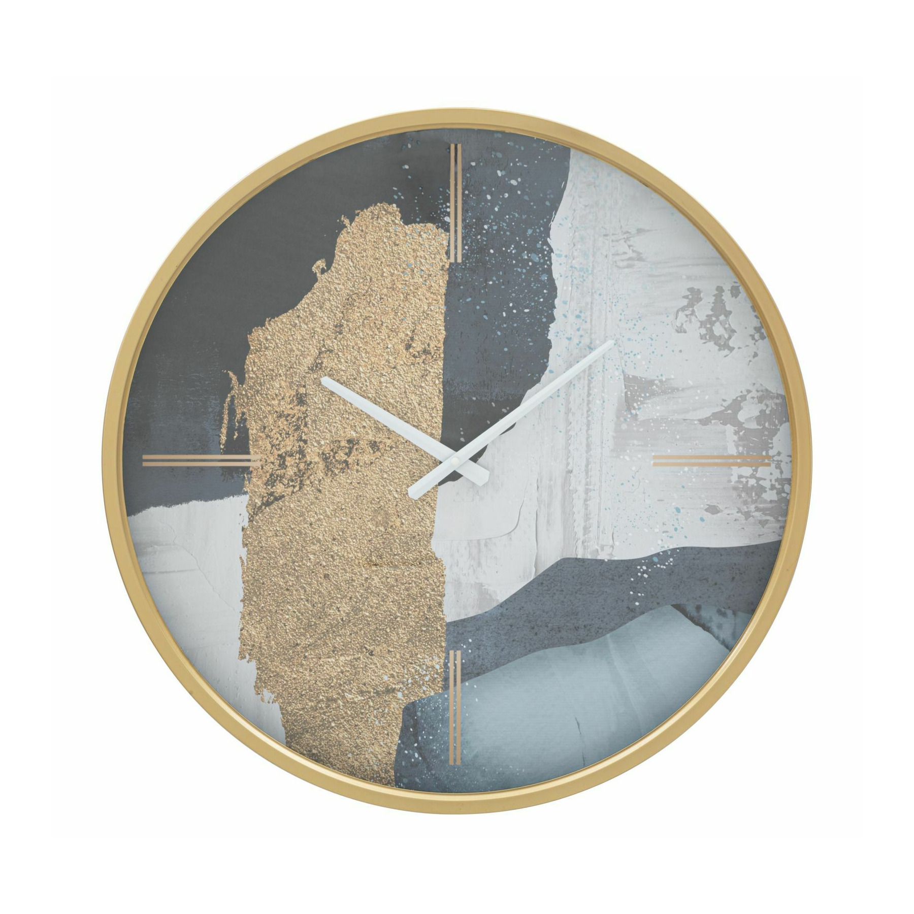 Ceas de perete, roma1625, multicolor, metal,mdf si sticla, 60x60x6 cm