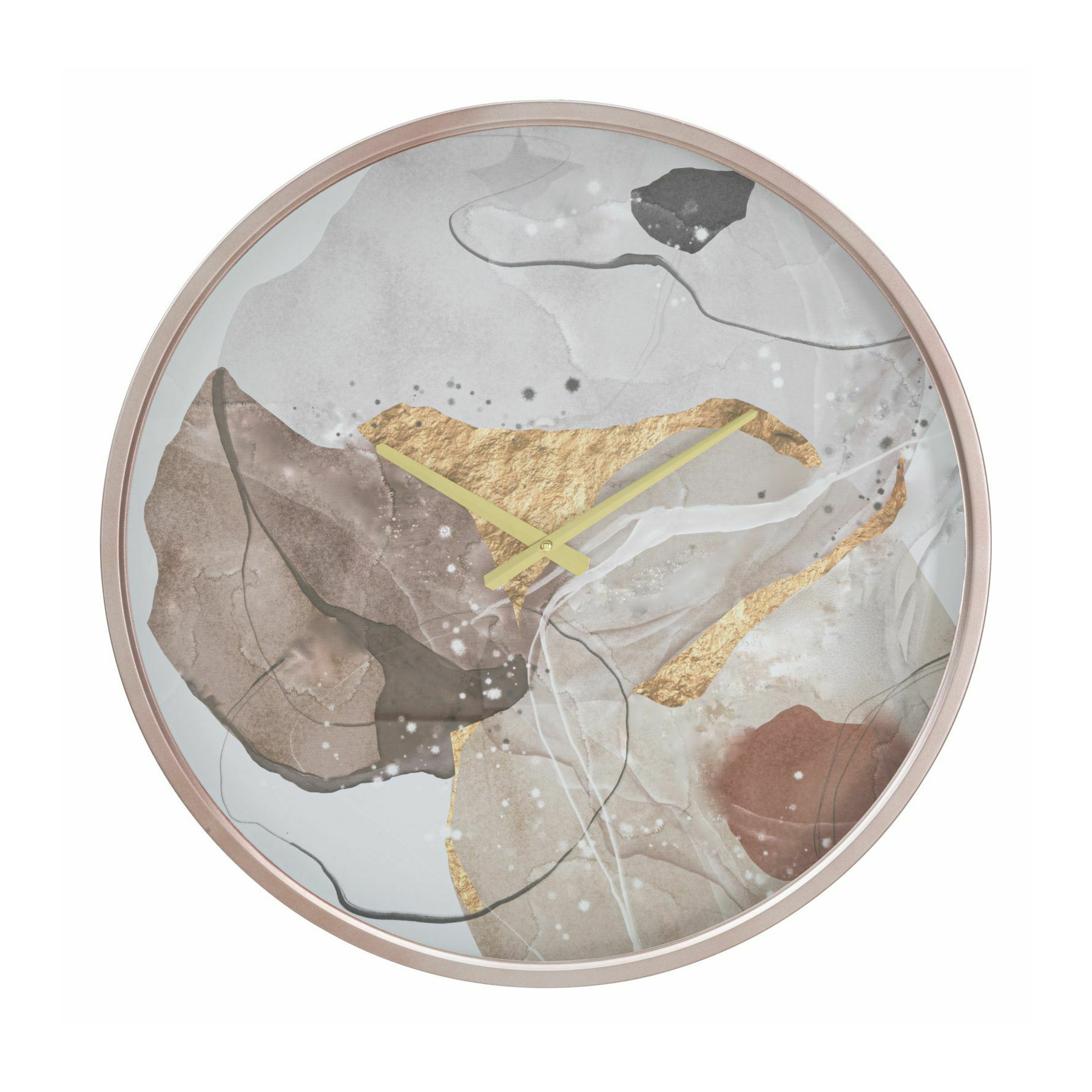 Ceas de perete, roma1629, multicolor, metal,mdf si sticla, 60x60x6 cm