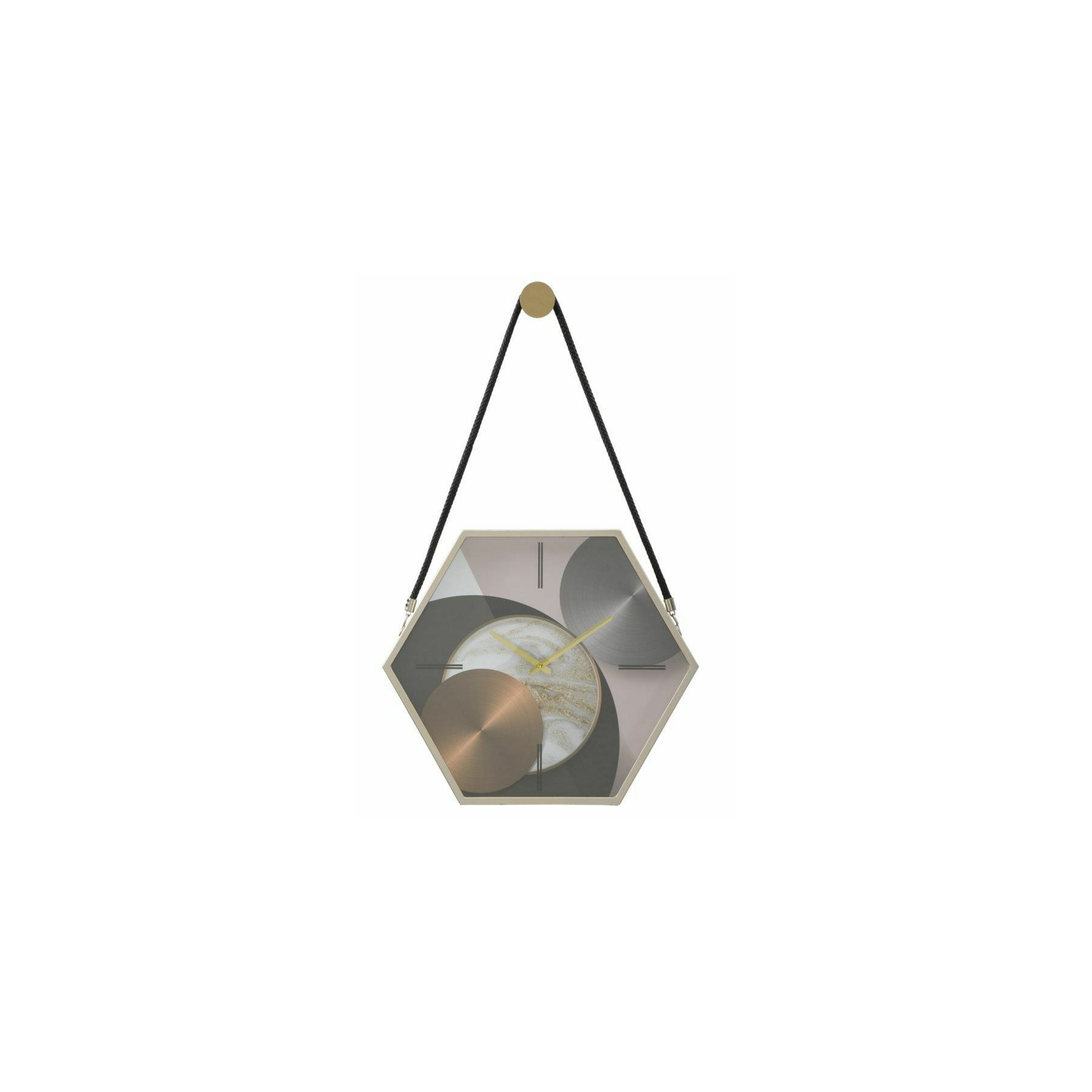 Ceas de perete, roma1633, multicolor, metal,mdf si sticla, 39x45x5.5 cm