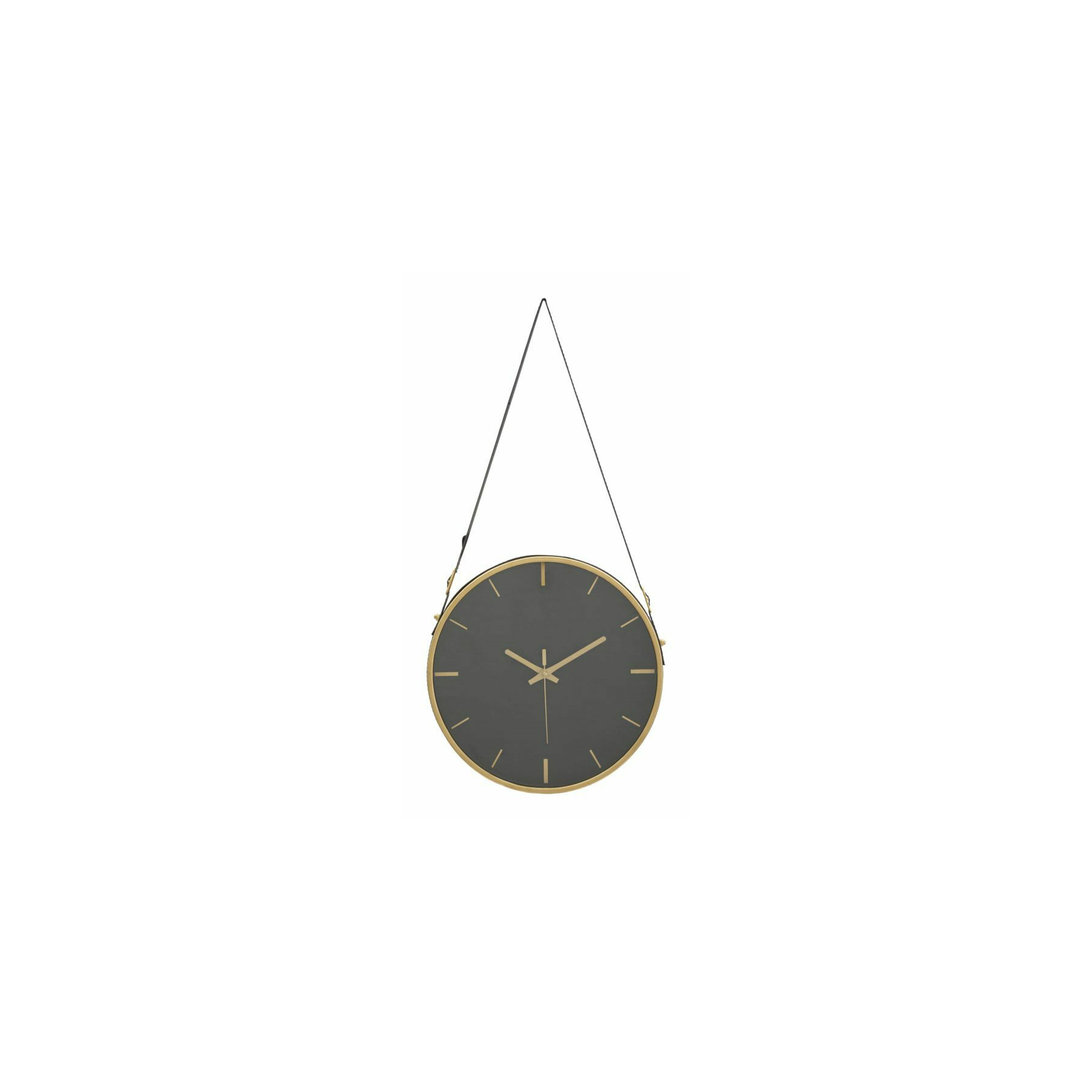 Ceas de perete, roma1655, negru si auriu, metal si mdf, 71.5x34x6 cm