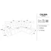 Coltar Calma, Tetiere Reglabile, 273x219x90-98 cm, Stofa, Gri picture - 7