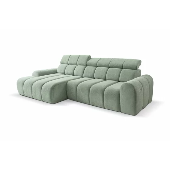 Coltar Corfu Cu Sezut Glisant Actionare Electrica, 290x152x83 h cm, Stofa, Verde Salvie picture - 3