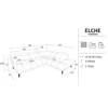Coltar Elche Cu Sezut Reglabil, 281x214x81-96 cm, Stofa, Verde Salvie picture - 10