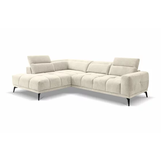 Coltar Elche Cu Sezut Reglabil, 281x214x81-96 cm, Stofa, Crem picture - 3