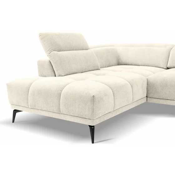 Coltar Elche Cu Sezut Reglabil, 281x214x81-96 cm, Stofa, Crem picture - 7